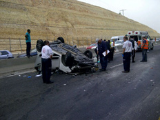 שני הרוגים בתאונות תוך שעה (צילום: דוברות אגף התנועה)