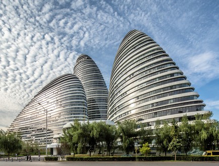 Wangjing Soho complex של זאהה חדיד בביג' (צילום: Zaha Hadid Architects)