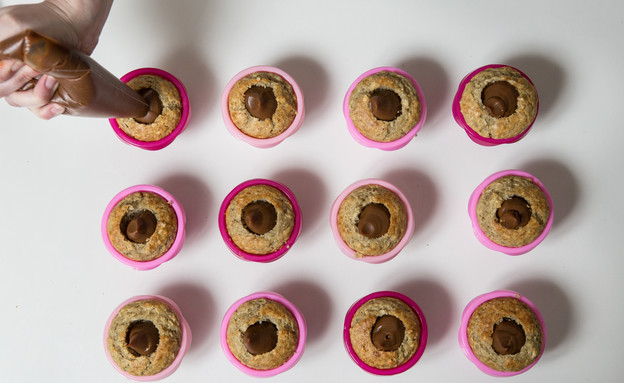 קאפקייקס בנופי - מילוי ריבת חלב