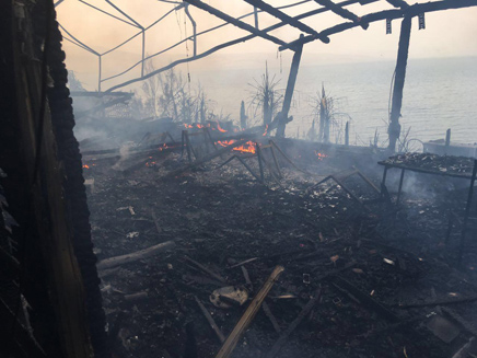 שריפה סמוך לטבריה (צילום: דוברות כבאות והצלה מחוז צפון)
