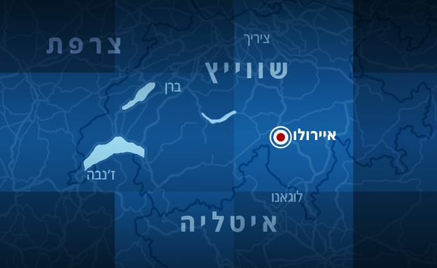 מפת אזור התאונה בשוויץ