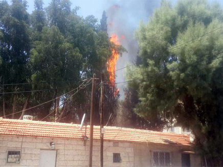 השריפה בבאר שבע (צילום: כיבוי אש נגב)