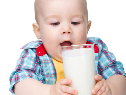 ילד שותה חלב (צילום: Serhiy Kobyakov, Shutterstock)