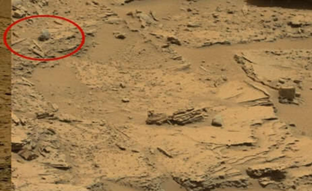 גולגולת על מאדים (צילום: יוטיוב)