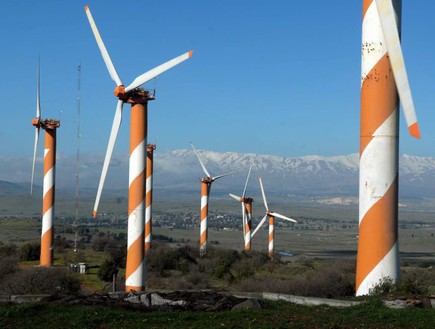 טורבינות רוח בצפון רמת הגולן