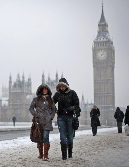 שלג בלונדון (צילום: Dan Kitwood, GettyImages IL)