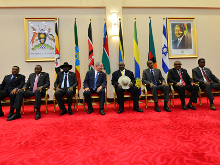 פגישת נתניהו ומנהיגים באפריקה (צילום: קובי גדעון / לע