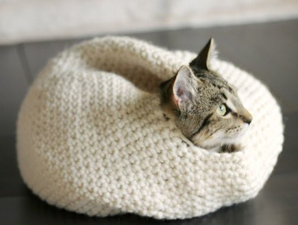 מיטת צמר לחתול (צילום: remodelista)