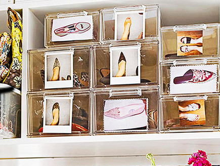 סידור הארון, קופסאות נעליים (צילום:  BETTER HOMES AND GARDENS)