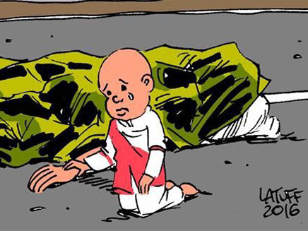 פיגוע דריסה צרפת ניס, קריקטורה (צילום: טוויטר)