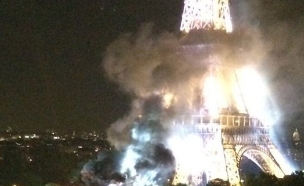 מה קרה במגדל אייפל (צילום: מתוך הסרטון)