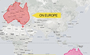 שקר מפת העולם (צילום: Bored Panda)