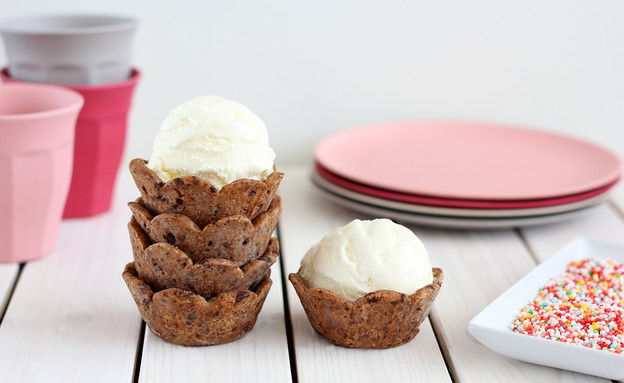 עוגיות קעריות גלידה (צילום: ענבל לביא, mako אוכל)