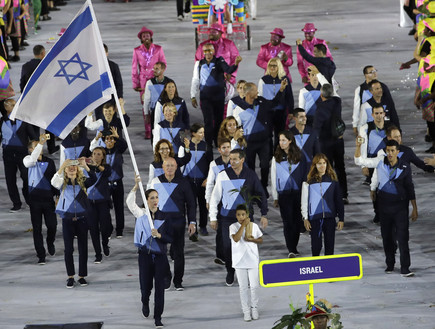 ריו 2016 טקס הפתיחה המשלחת הישראלית (תמונת AVI: ap)