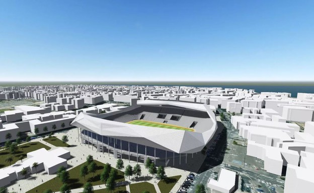 הדמיה של איצטדיון בלומפילד החדש (צילום: הדמיה של מנספלד קהת אדריכל)