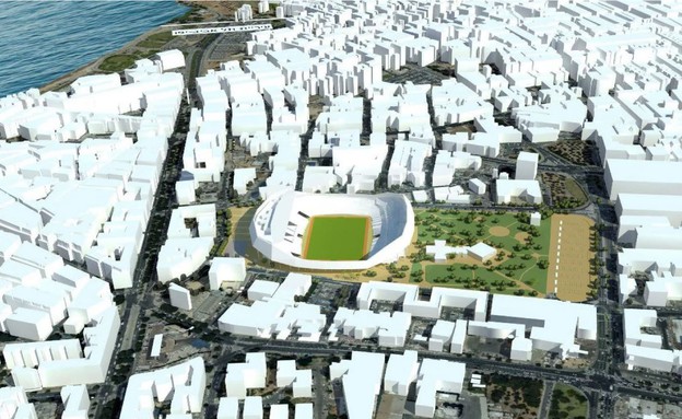 הדמיה של איצטדיון בלומפילד החדש (צילום: הדמיה של מנספלד קהת אדריכל)