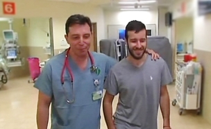 אחרי שנתיים: המפגש המרגש של אוהד והרופא שחילץ אותו (צילום: חדשות 2)
