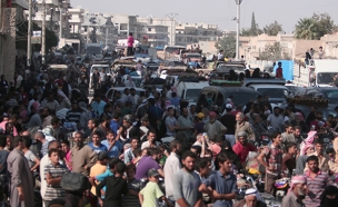 שחרור העיר מנג'יב בסוריה (צילום: חדשות 2)