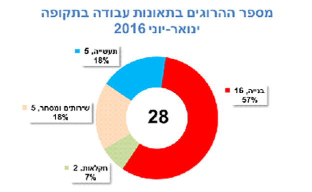 התפלגות ההרוגים ב2016