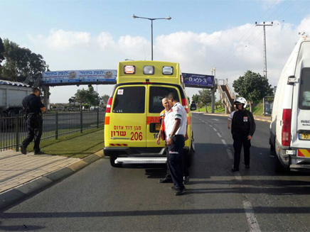 זירת התאונה בנתניה