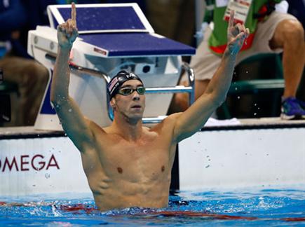 השחיין הגדול מכולם. פלפס (Getty)