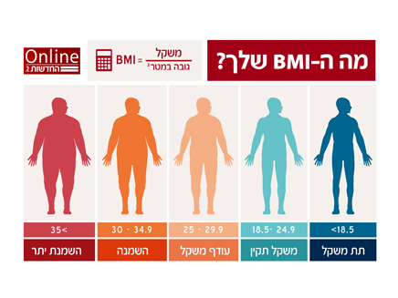 טבלת חישוב ה-BMI (צילום: Roman Fedin, 123RF)