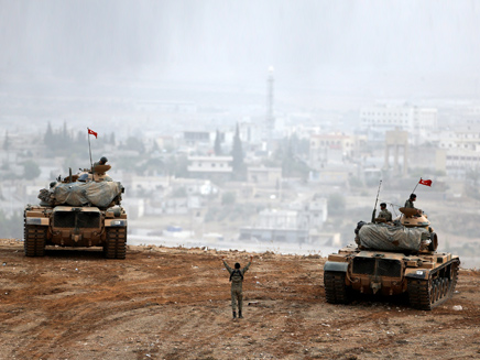 הלחימה בגבול טורקיה-סוריה, ארכיון (צילום: רויטרס)