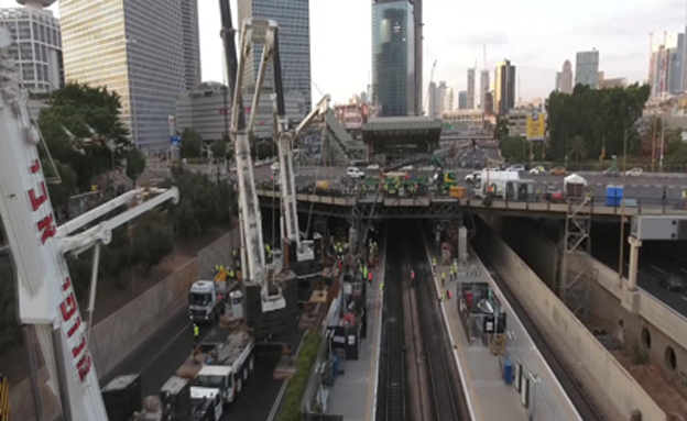 עבודות השדרוג של הרכבת בשבת שעברה (צילום: רכבת ישראל)