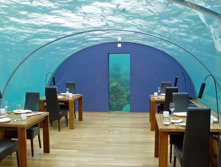 מסעדה מתחת למים (צילום: nobilge_wikimediacommons, רויטרס)