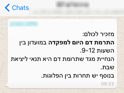 ההודעה שקיבלו החיילים