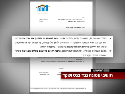 המכתב ששלחו התושבים