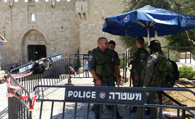 כוחות גדולים של מג"ב בירושלים (צילום: חדשות 2)