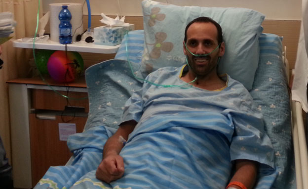 ביסאן בבית החולים לאחר הירי (צילום: עזרי עמרם חדשות 2)