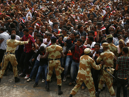 הפגנות אלימות באזורים רבים באתיופיה (צילום: רויטרס)