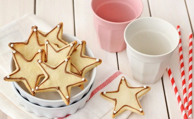 עוגיות כוכבים נוטלה (צילום: ענבל לביא, אוכל טוב)