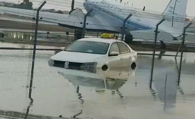 הצפות בשדה התעופה באילת