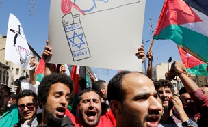 הפגנות בירדן נגד עסקת הגז (צילום: רויטרס)