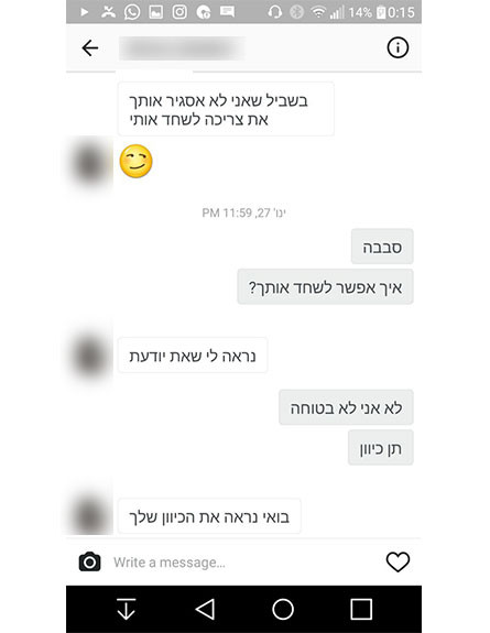 צילומי מסך שיחת סקס, נובמבר 2016 (צילום: צילום מסך)