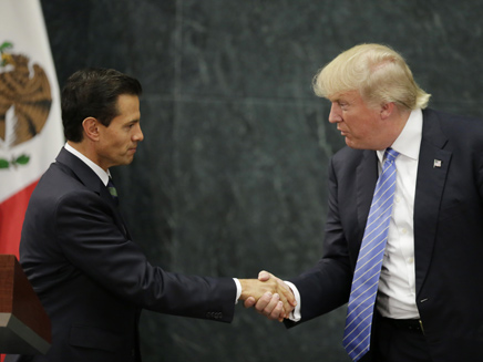טראמפ ונשיא מקסיקו, פנה ניאטה (צילום: רויטרס)