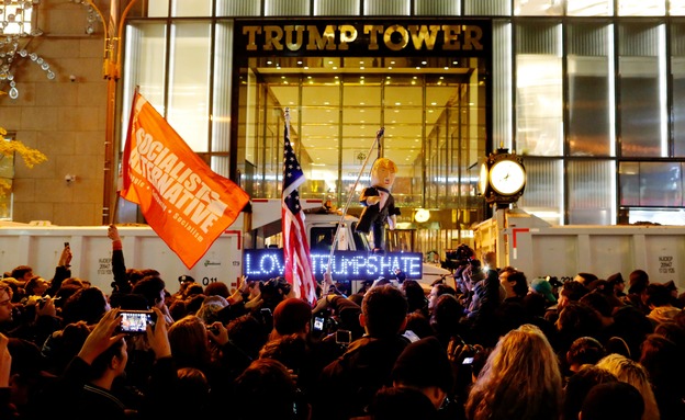 מנהטן, ניו יורק, הפגנה, טראמפ, בחירות ארה"ב