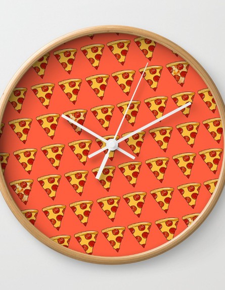 פיצה, שעון פיצה, 30 דולר, להשיג ב-society6 (צילום:  society6)