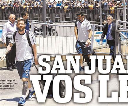 עיתוני ארגנטינה שמים מבטחם במסי (צילום: ספורט 5)