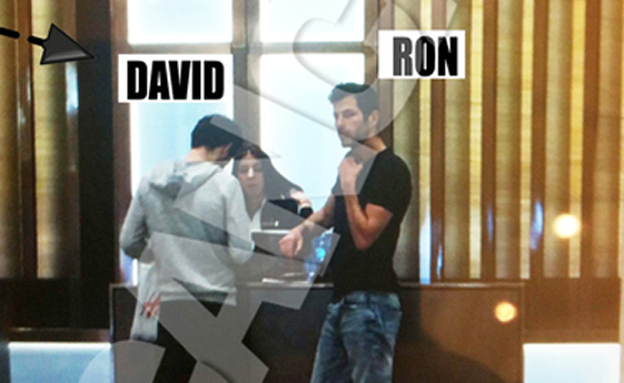 רון ודוד במלון בו נעצרו (צילום: אתר cancan)