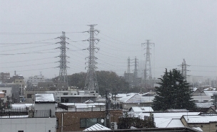 בוקר לבן בטוקיו (צילום: טוויטר)