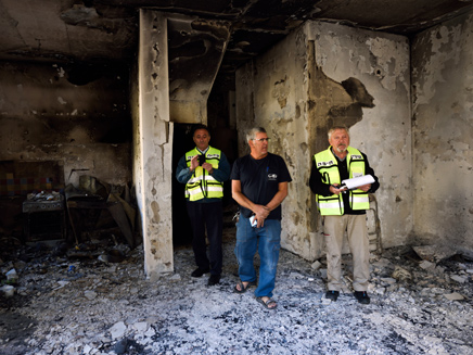 הנזקים בשריפה בחיפה (צילום: Gili Yaari \ פלאש 90)
