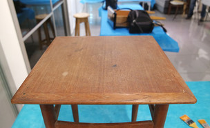 סדנה02, השולחן לפני השיפוץ (צילום: עופרי פז)