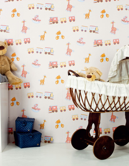 טפטים, צעצועים על הקיר, 62  שקל למטר _להשיג בגולדשטיין גלרי טפט (צילום: לוק רינסן)