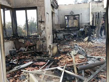 ההרס שאחרי השריפה (צילום: חדשות 2)
