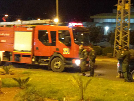 כבאית פלסטינית בדרך לשריפה (צילום: דוברות מתפש)