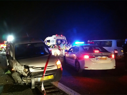 תאונה בכביש 6, ארכיון (צילום: דוברות משטרת ישראל)